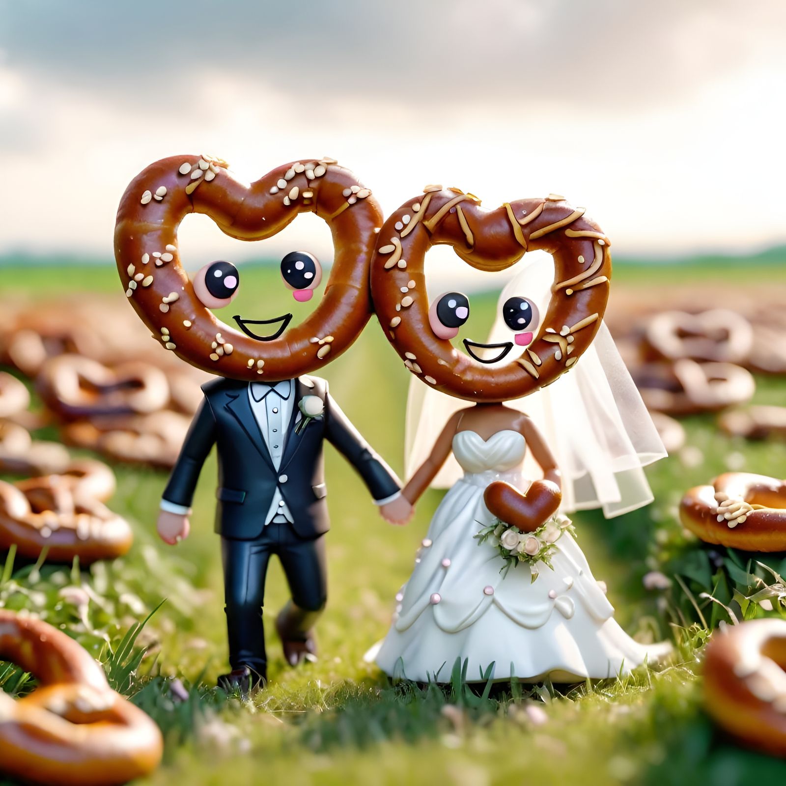 Two Pretzel's Tie The KNOT ❤️❤️  by @Story Driven Art