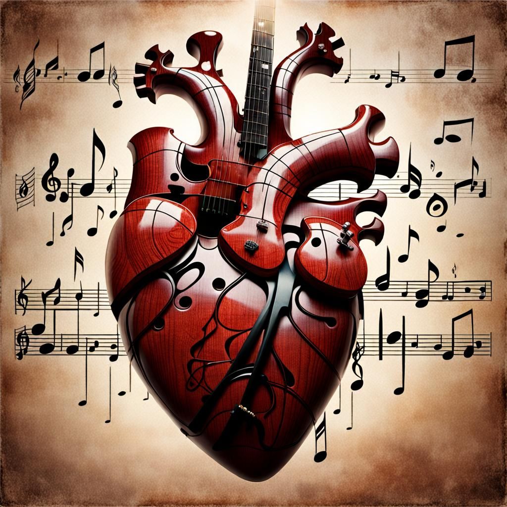 The heart of music  by @Sloth Woman
