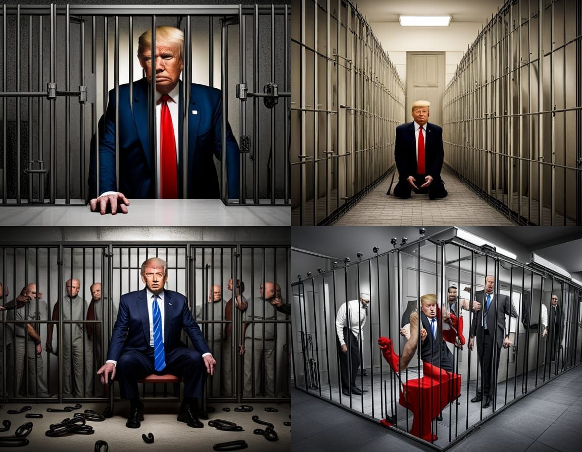 President Donald Trump 2024 Locked Away In A Prison Cell With All The   MSVrlOqNp69i7Y1KAscO  Grid 