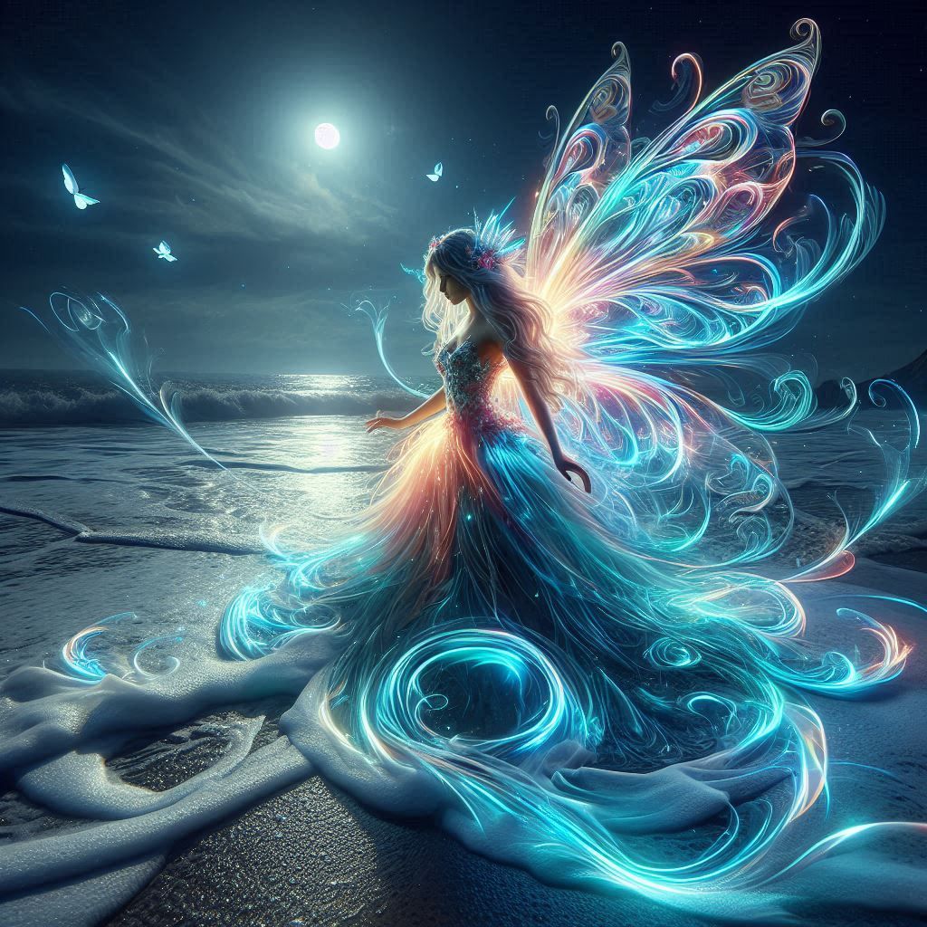 Holographic Fairy by the Sea