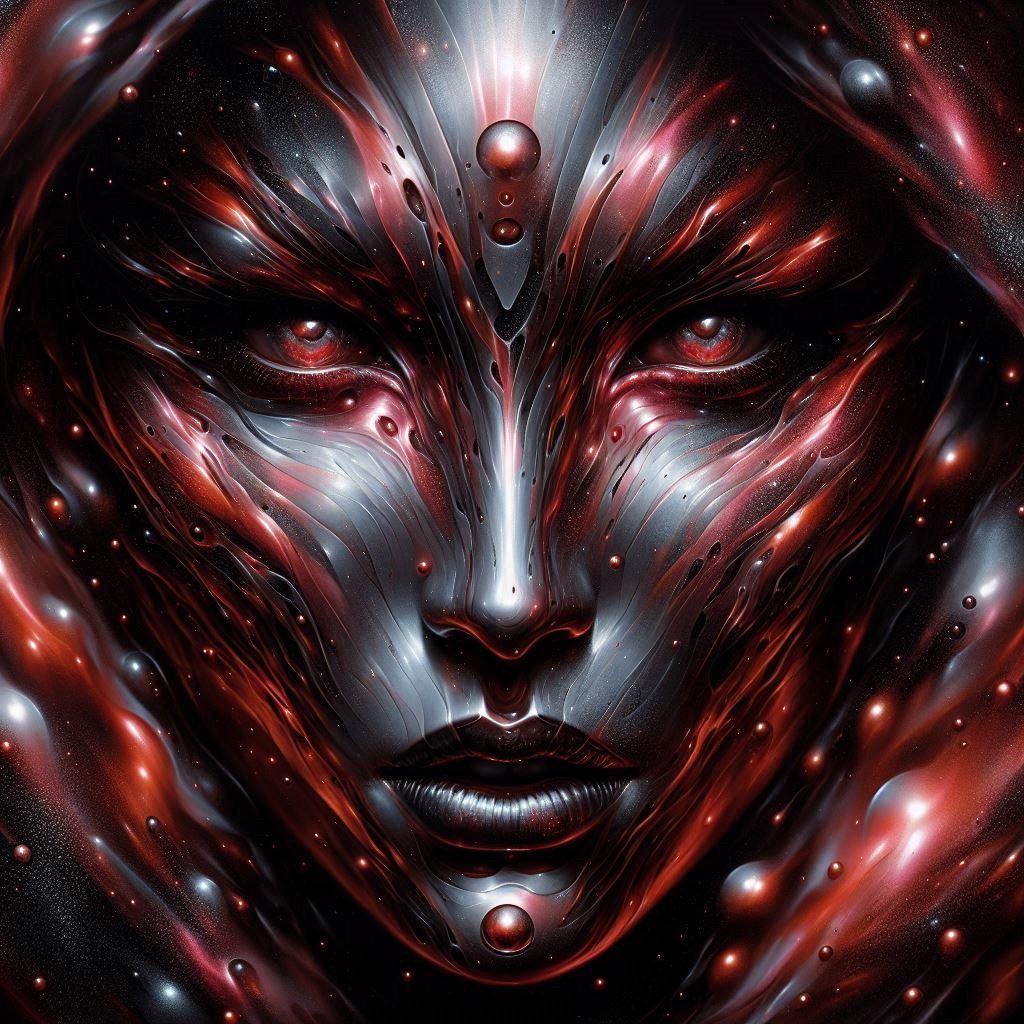 Ghost Woman - Black - Red