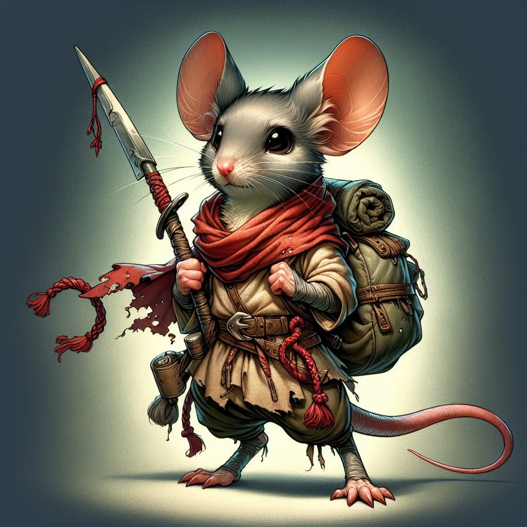 Squeaky Squire the Adventuring Mouselot Concept