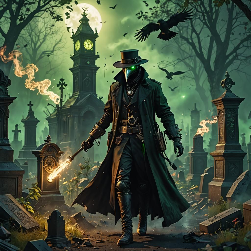 Steampunk Plague Doctor  by @Kotori