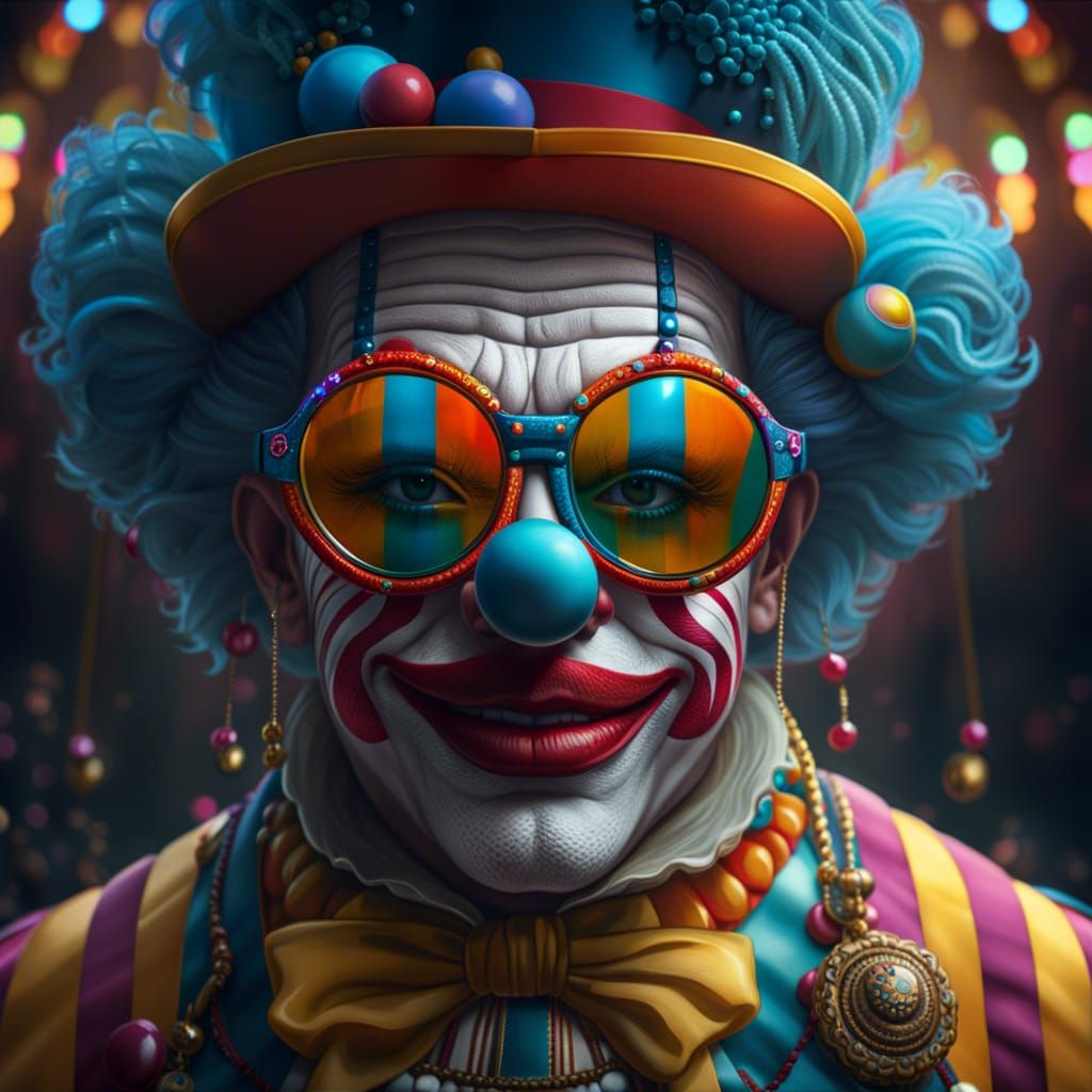 Clown Glasses - AI Generated Artwork - NightCafe Creator