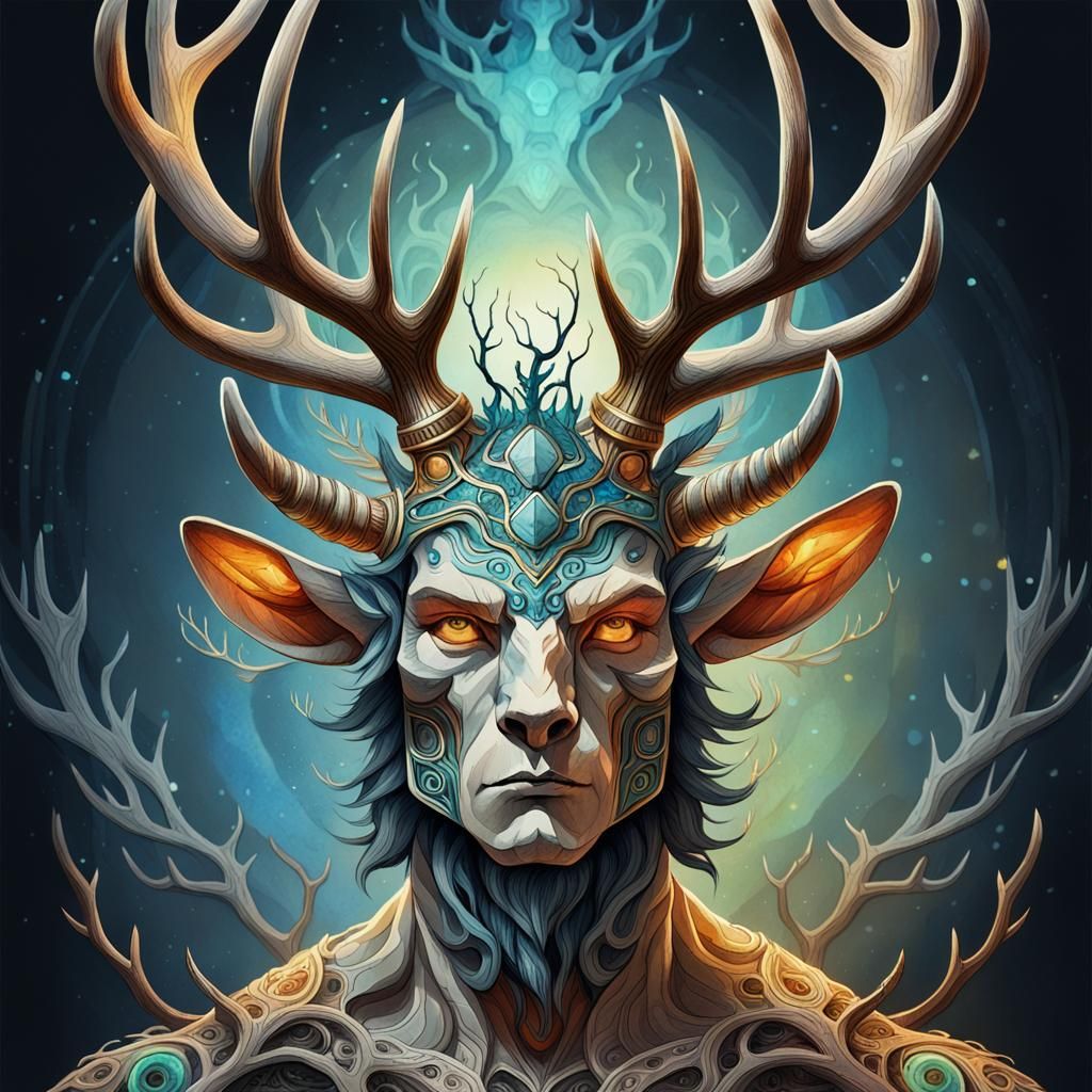 Human with antlers - AI Generated Artwork - NightCafe Creator