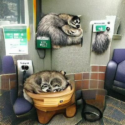 Raccoon comfort station