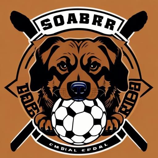 a soccer team logo, of a Caramel Labrador Football Club AI Generated