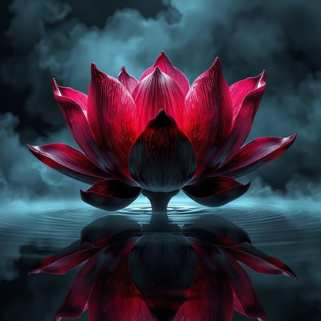 Dark Otherworldly Lotus  by @zephyrael