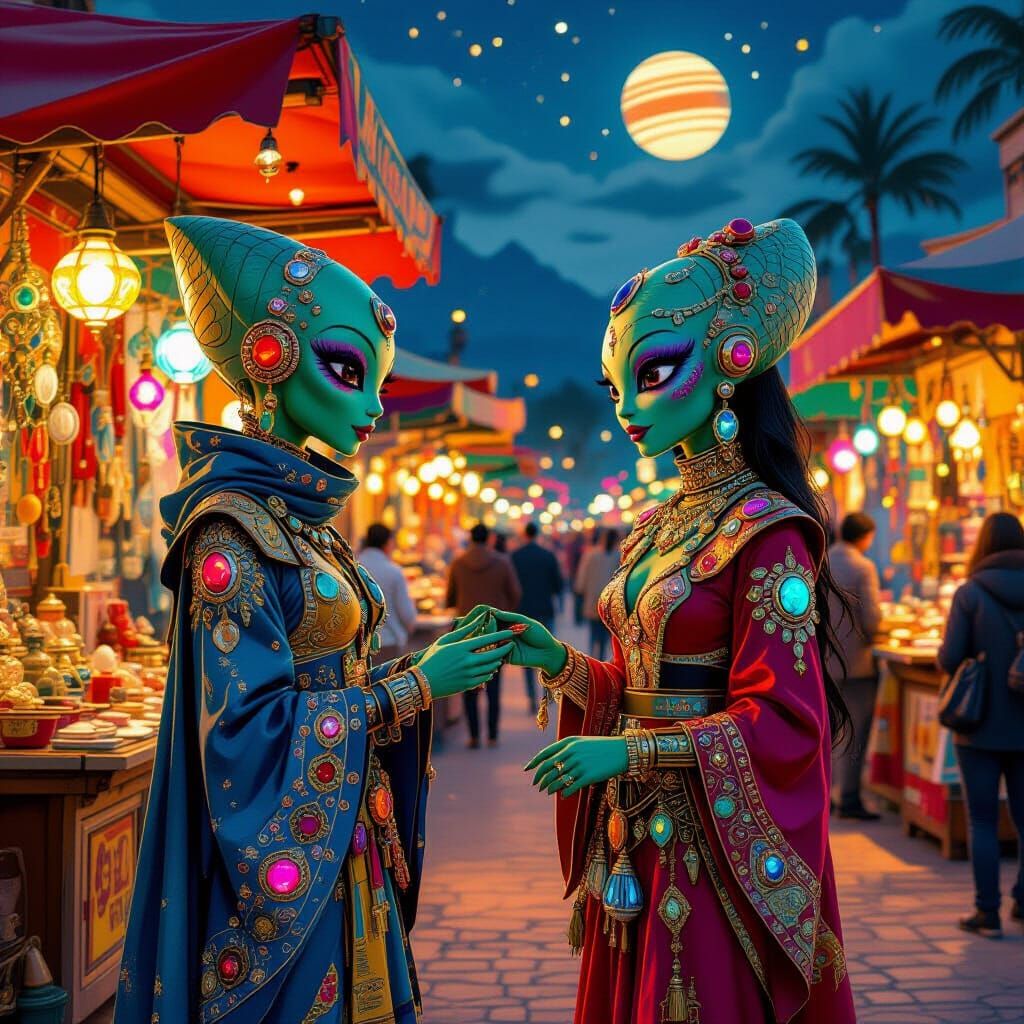 Colorful Alien Market  by @Plats