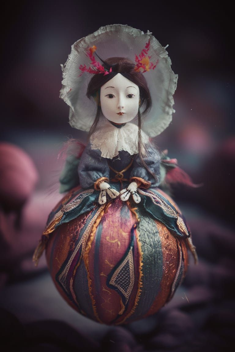 Semi-Raphaelite Temari Ball Dolls