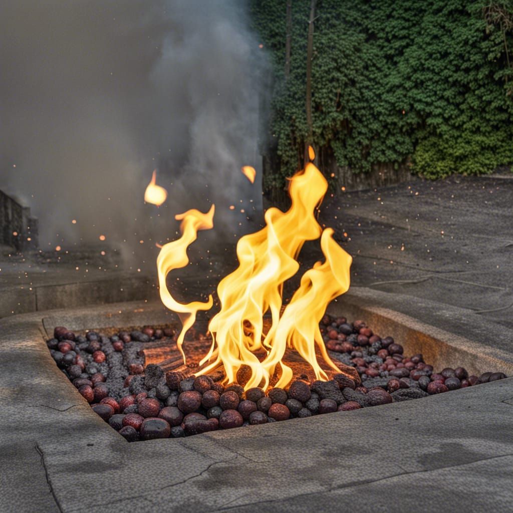 Feu de camps moderne