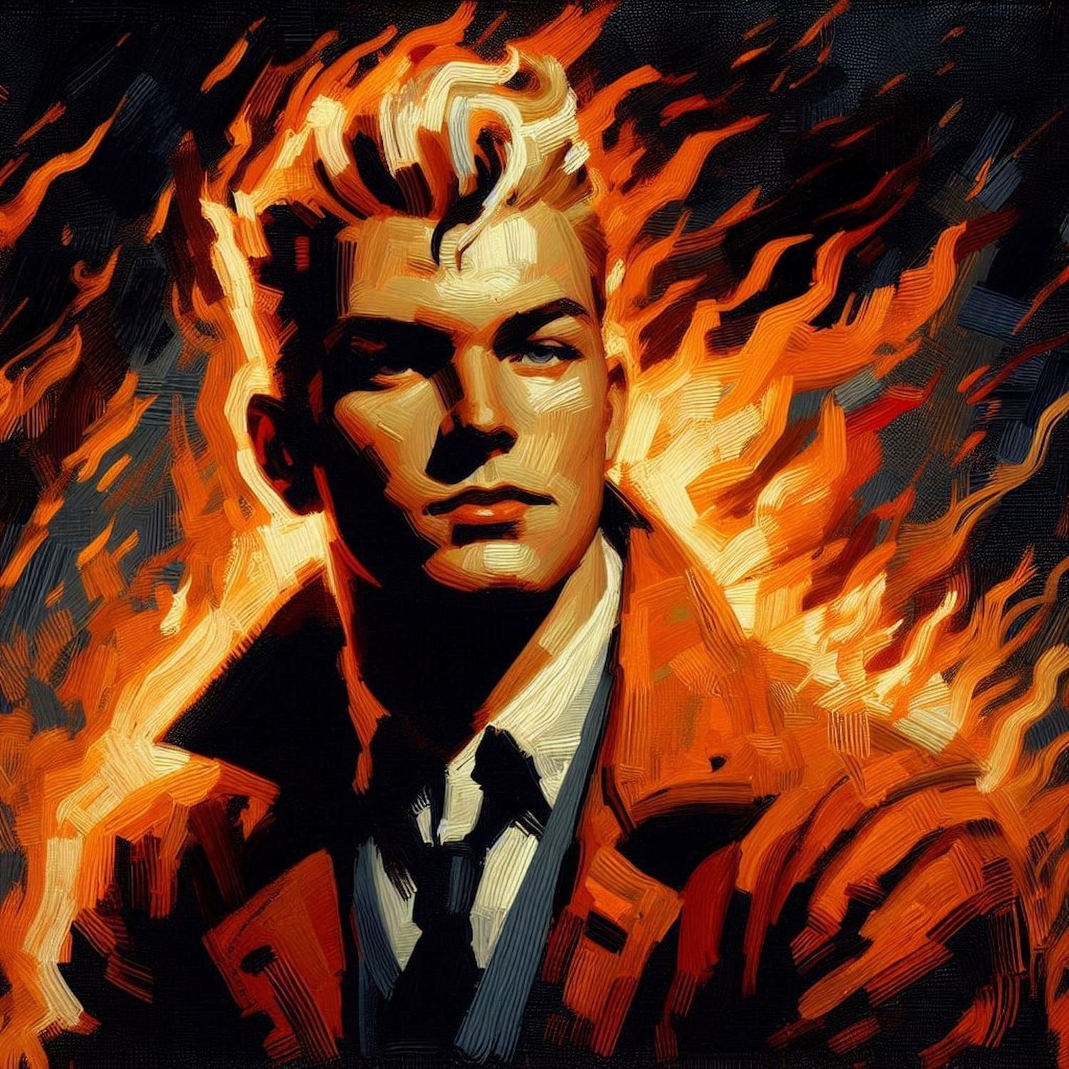 Portrait of 1960s Johnny Storm, The Human Torch