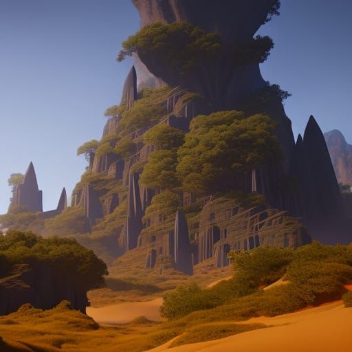 Fantastical Matte Painting in Deep Color