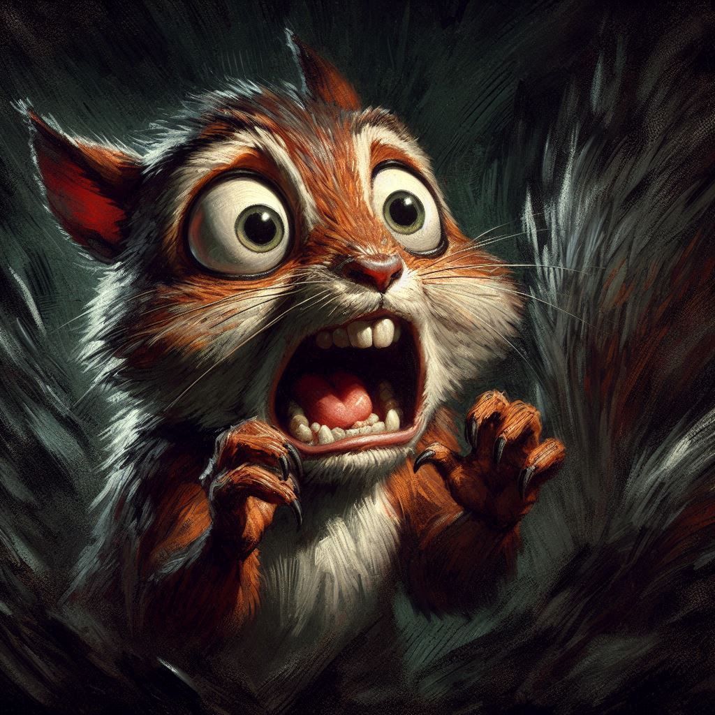 Scared squirrel