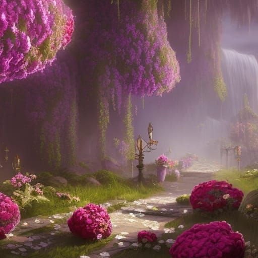 Fantastical Wedding Flowers in Detailed Matte Painting