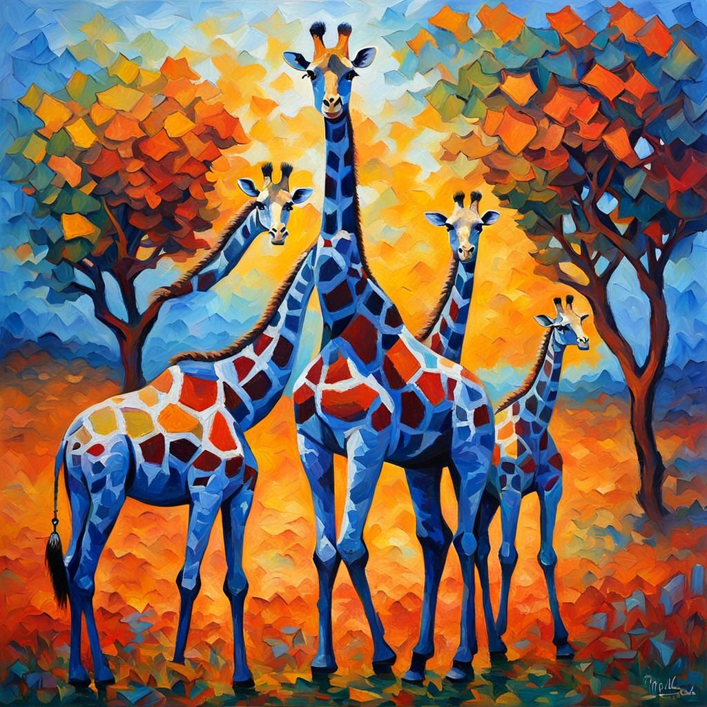 Giraffes - AI Generated Artwork - NightCafe Creator