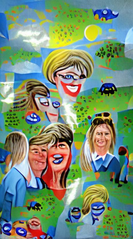 In line to vote at LPS, my local polling place, I see D H an...