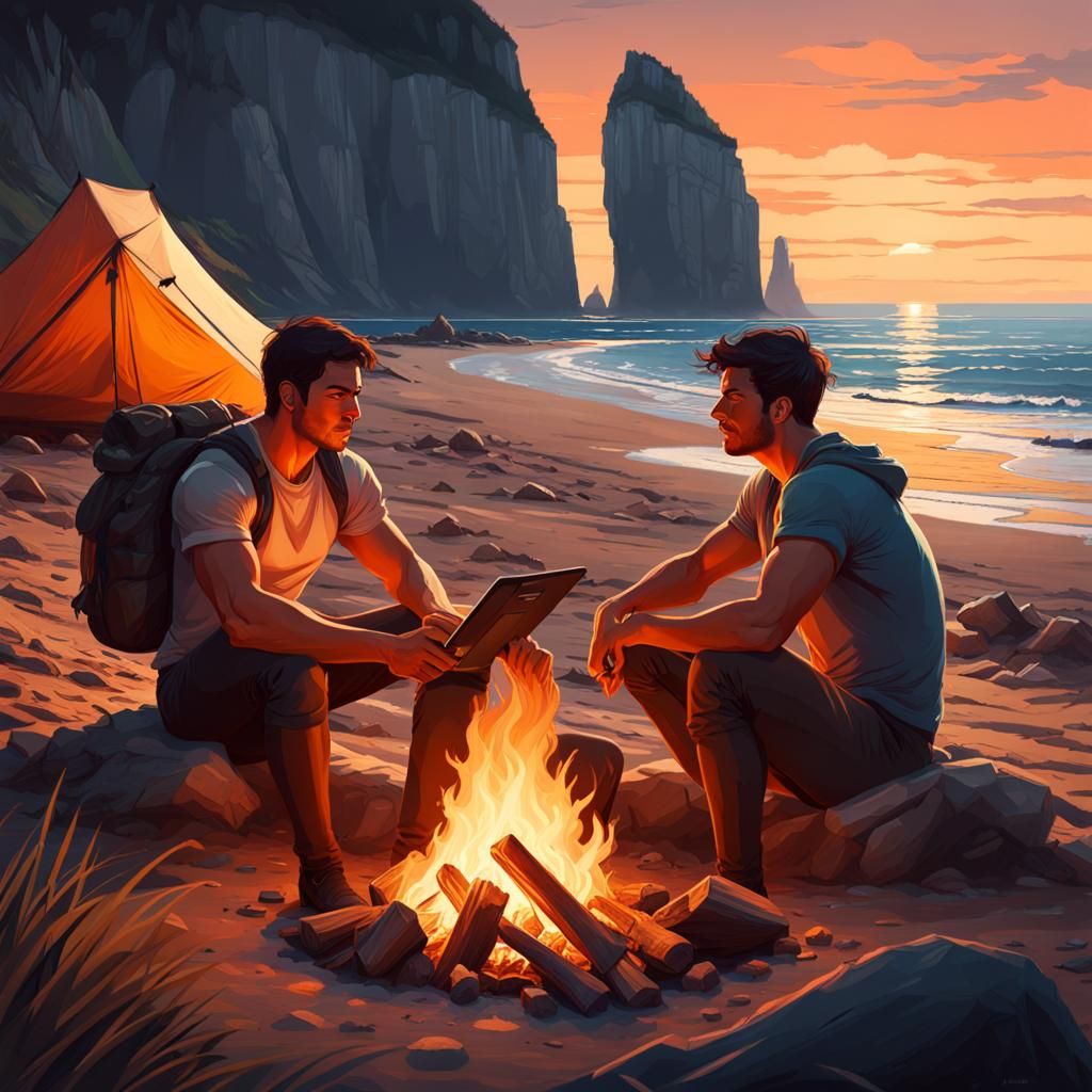 Beach camping in the Gaspé Peninsula