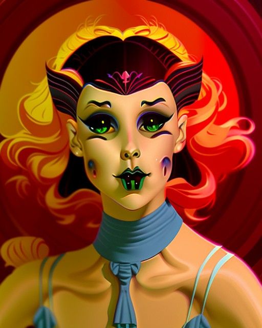 Orange Catlike Woman