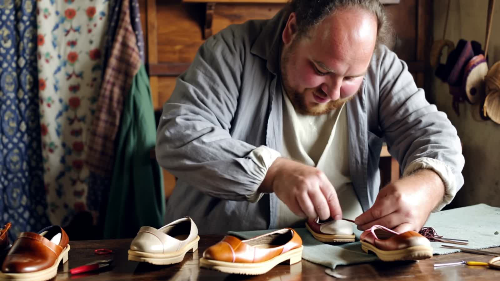 Happy shoemaker...original prompt...Alan Firrel