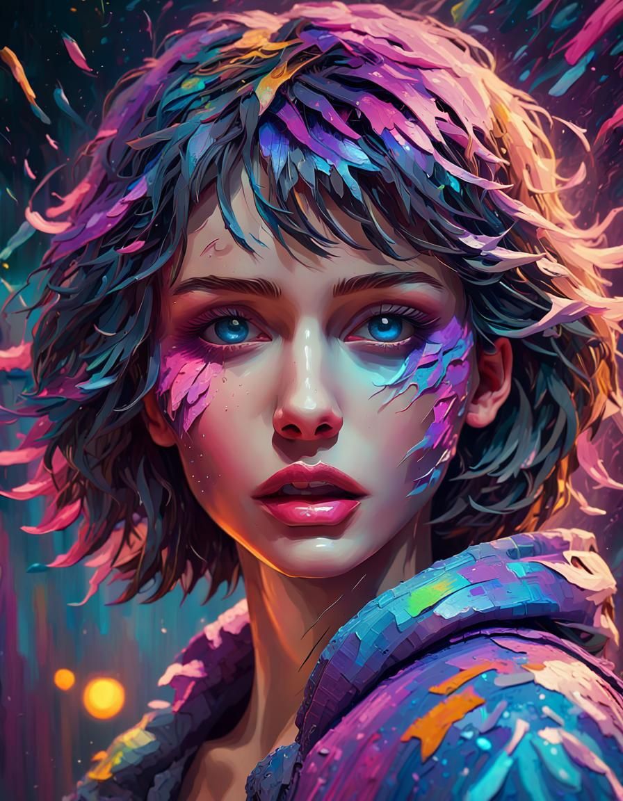 made of paint AI Generated Artwork NightCafe Creator