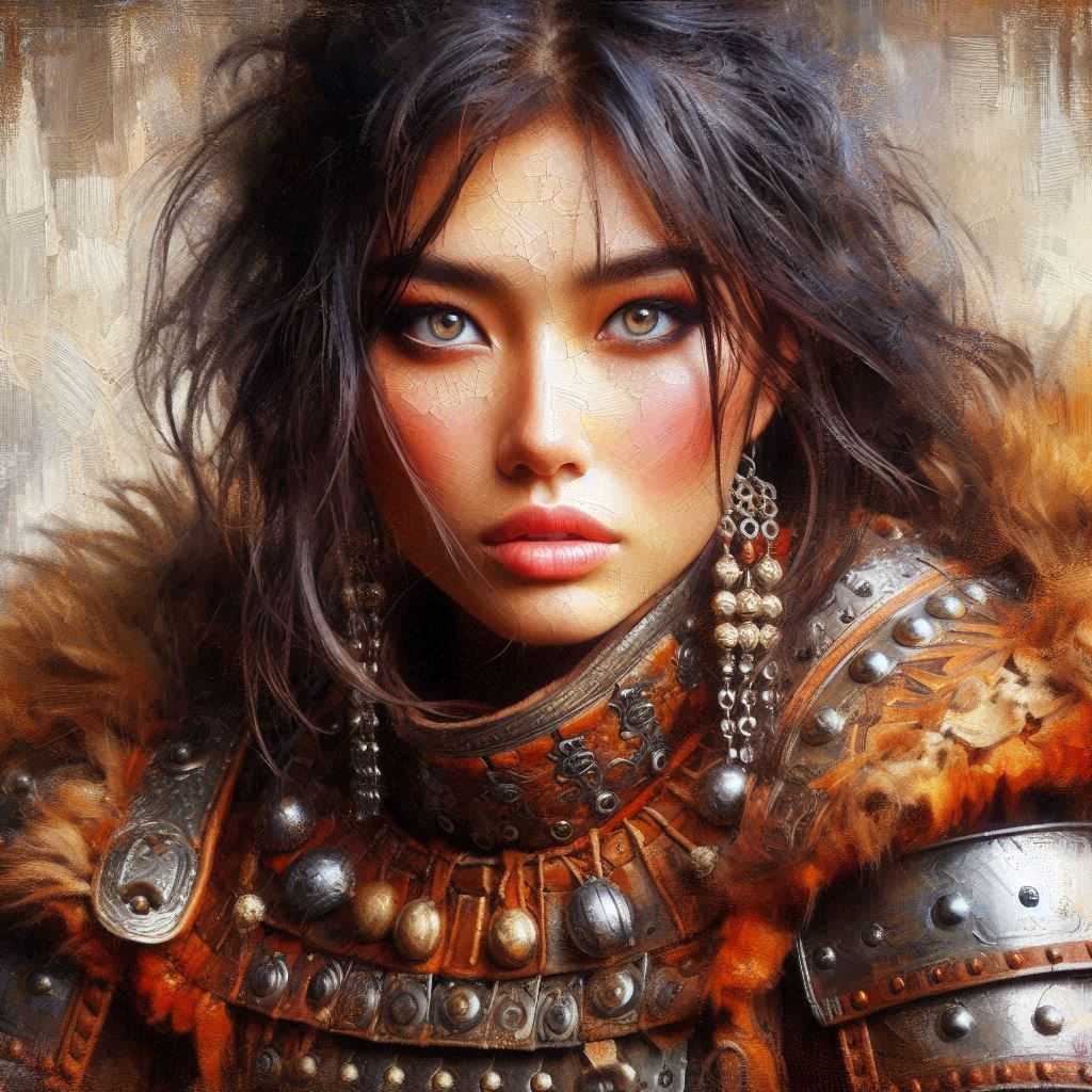 Mongol Female Warrior Portrait
