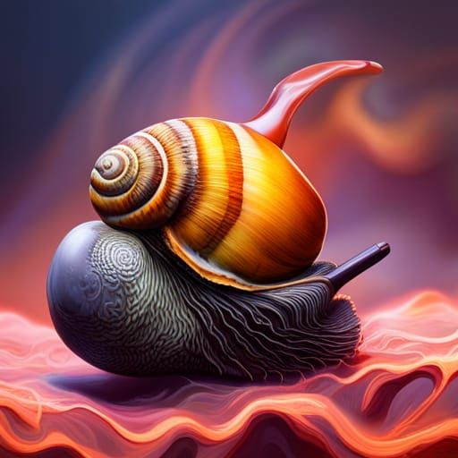 Gold mystery snail smoking pipe