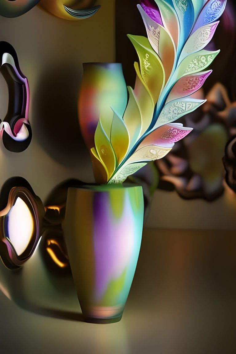 Hyperdetailed Glass Ceramic Flower Creatures in 3D