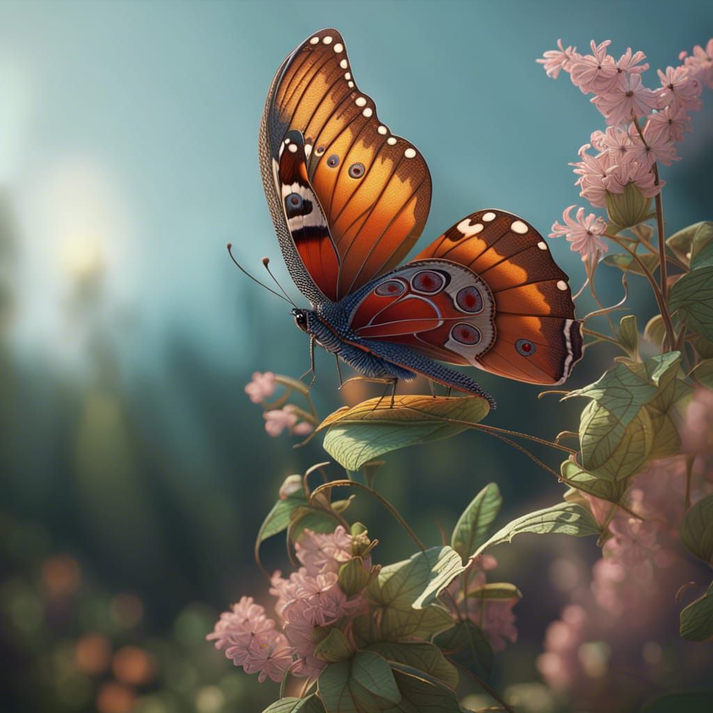 Magnificent Butterflies - AI Generated Artwork - NightCafe Creator