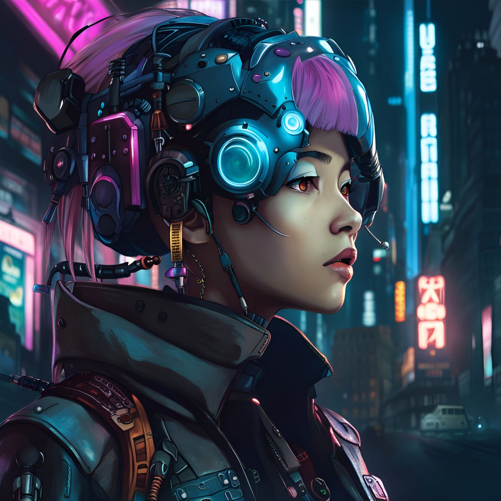 By Hayao Miyazaki, cyberpunk character (SDXL Artist Study) - AI ...