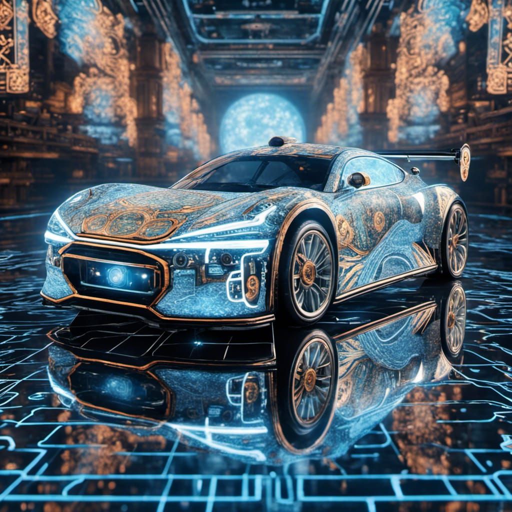 Digitalized art deco style car  by @StarlaBlaise