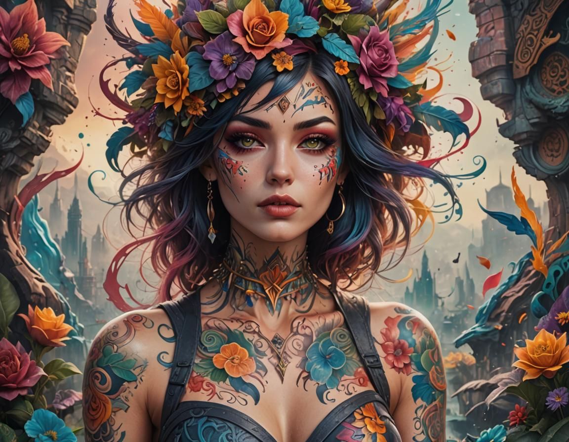 Flower Karigami Girl