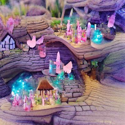 a magical fairy village