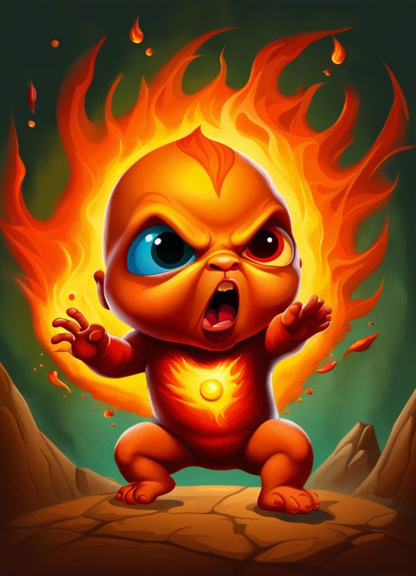 some fire baby AI Generated Artwork NightCafe Creator