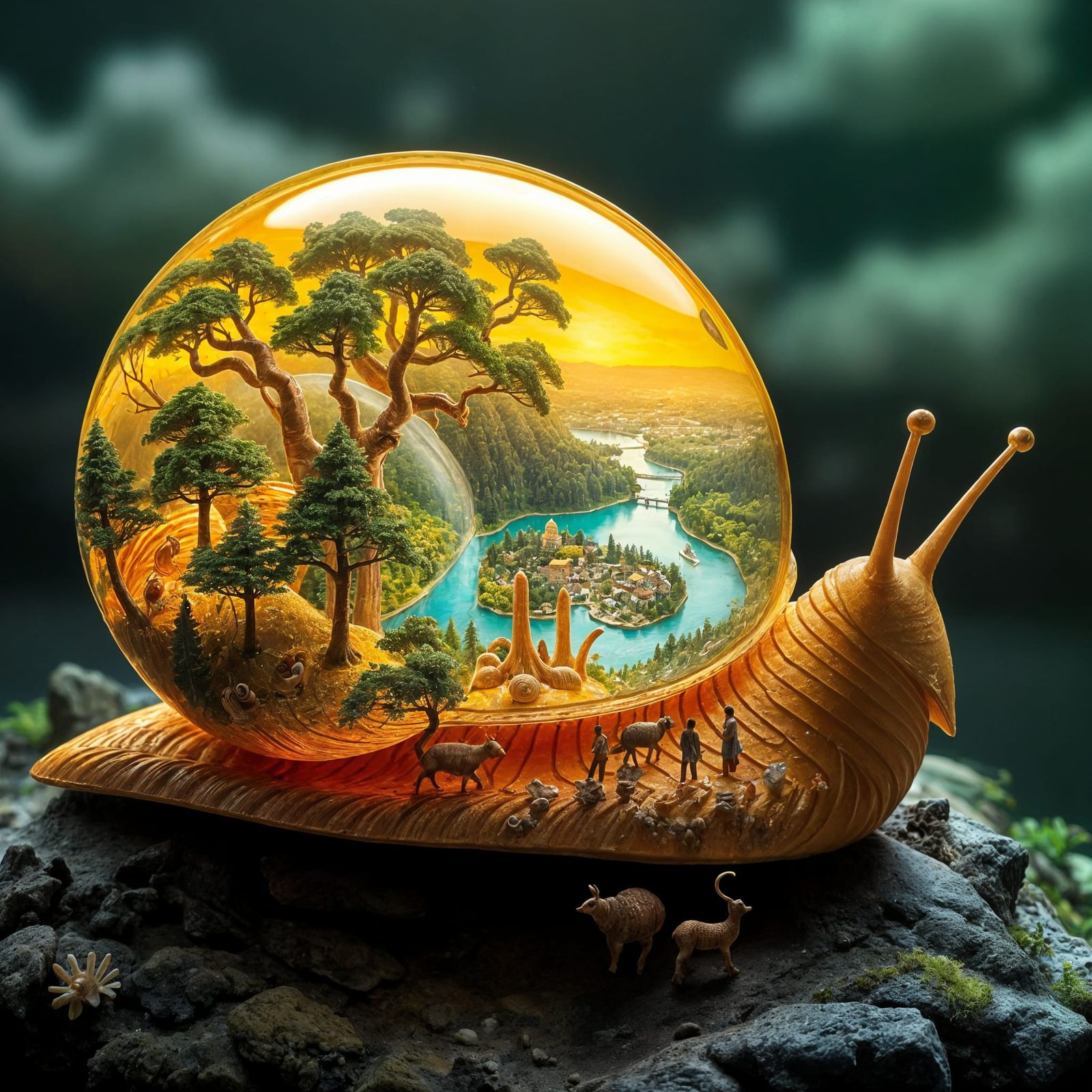 Snail World  by @Pinosie