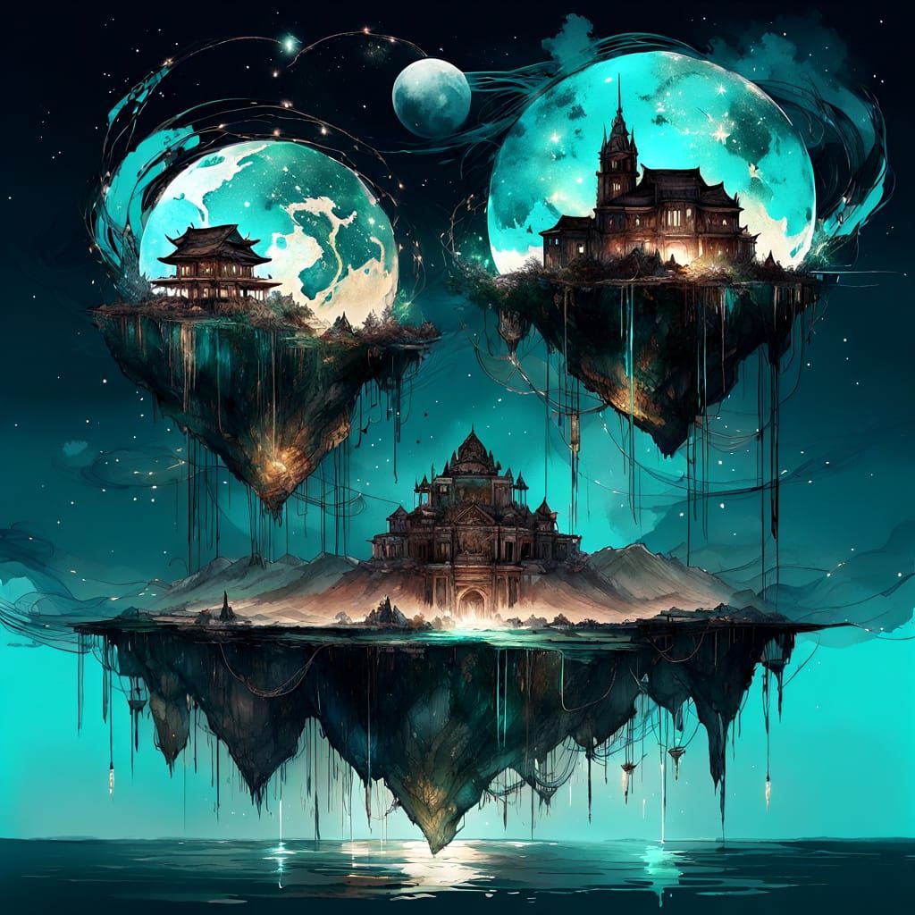 Floating Islands in the sky.