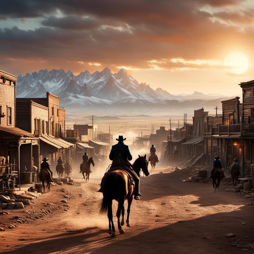 Duel wild west cowboys, sunrise, wild west cowboys, wild wes...