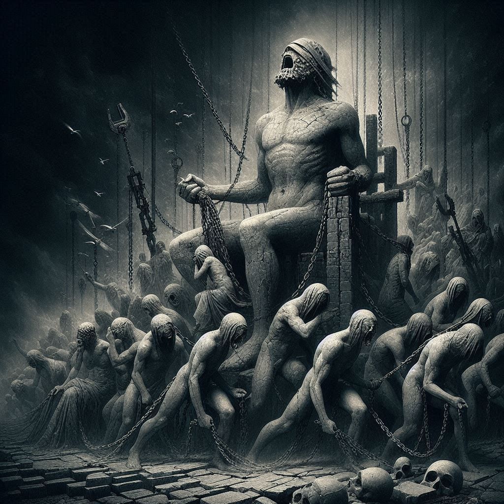 We didn’t break the chains, we made our own, We built them h...