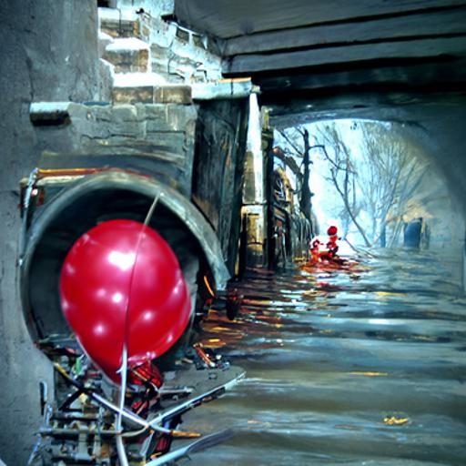 Red Balloons in the sewer pennywise scary eerie ominous stor...