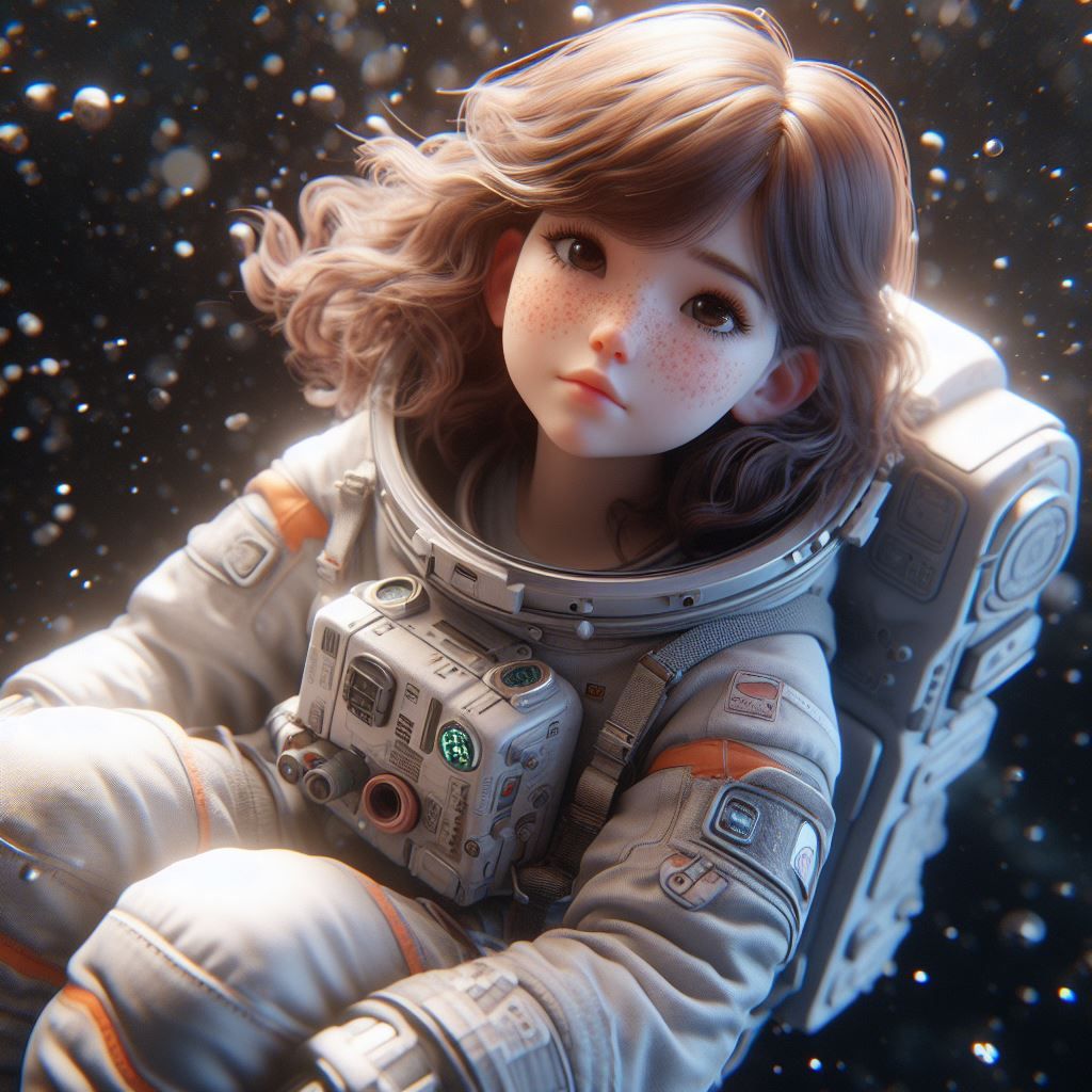 Dangerous space selfie with a selfie stick