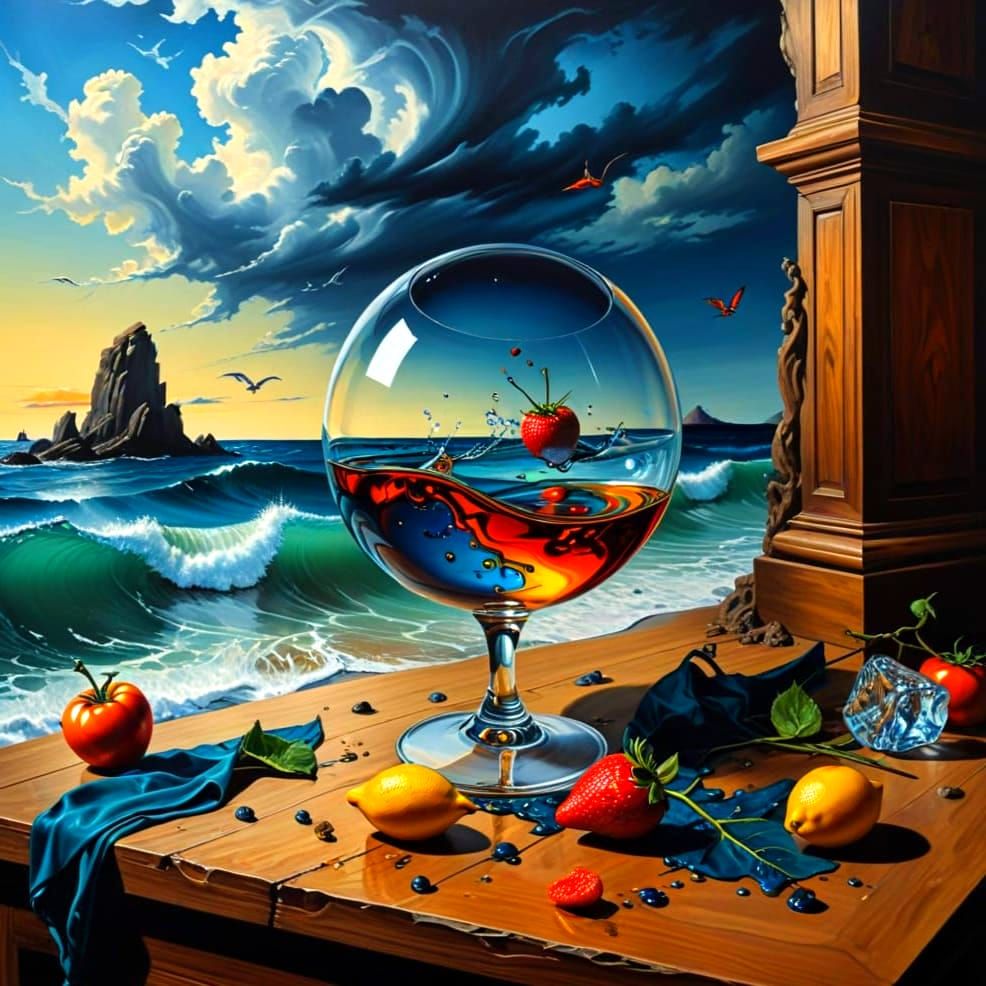 Surrealistic Masterpiece in the Style of Dali and the Master...