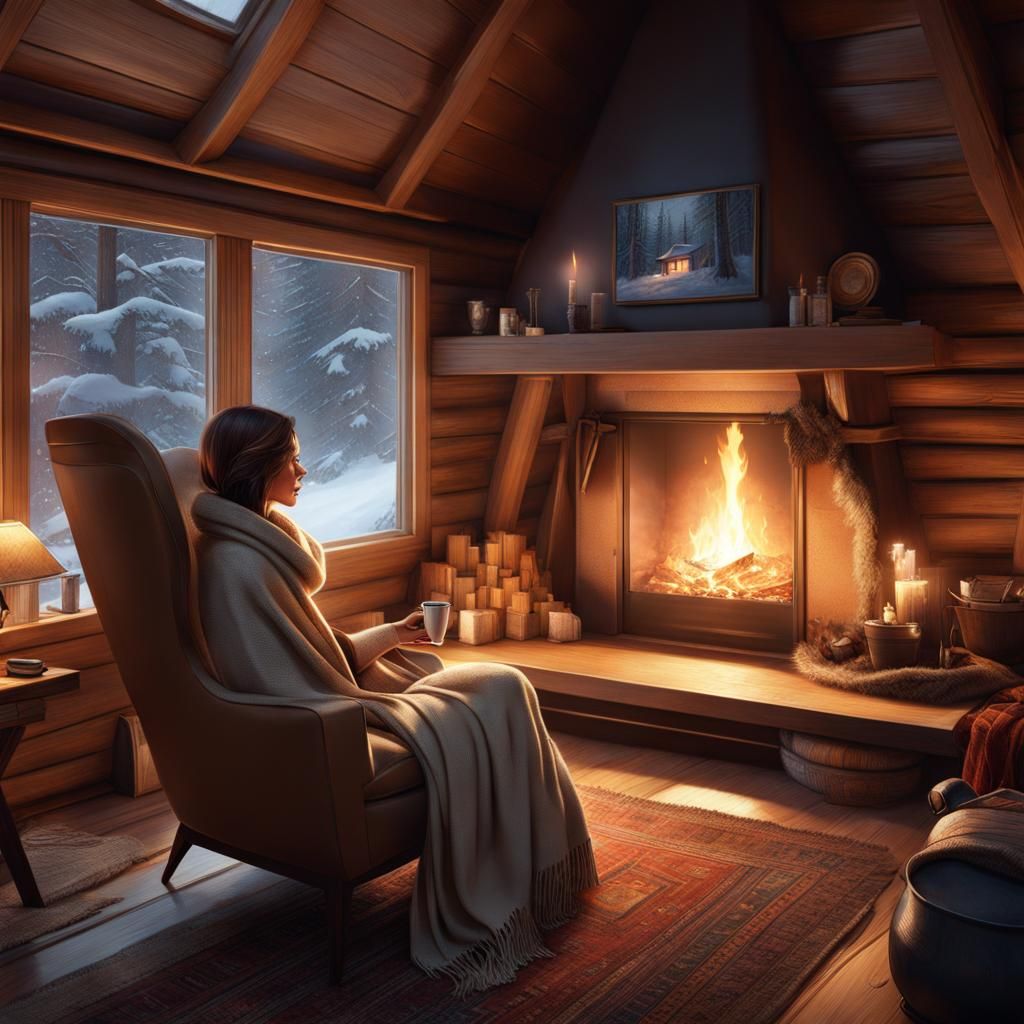 Cosy cabin in the woods  by @CarineVP