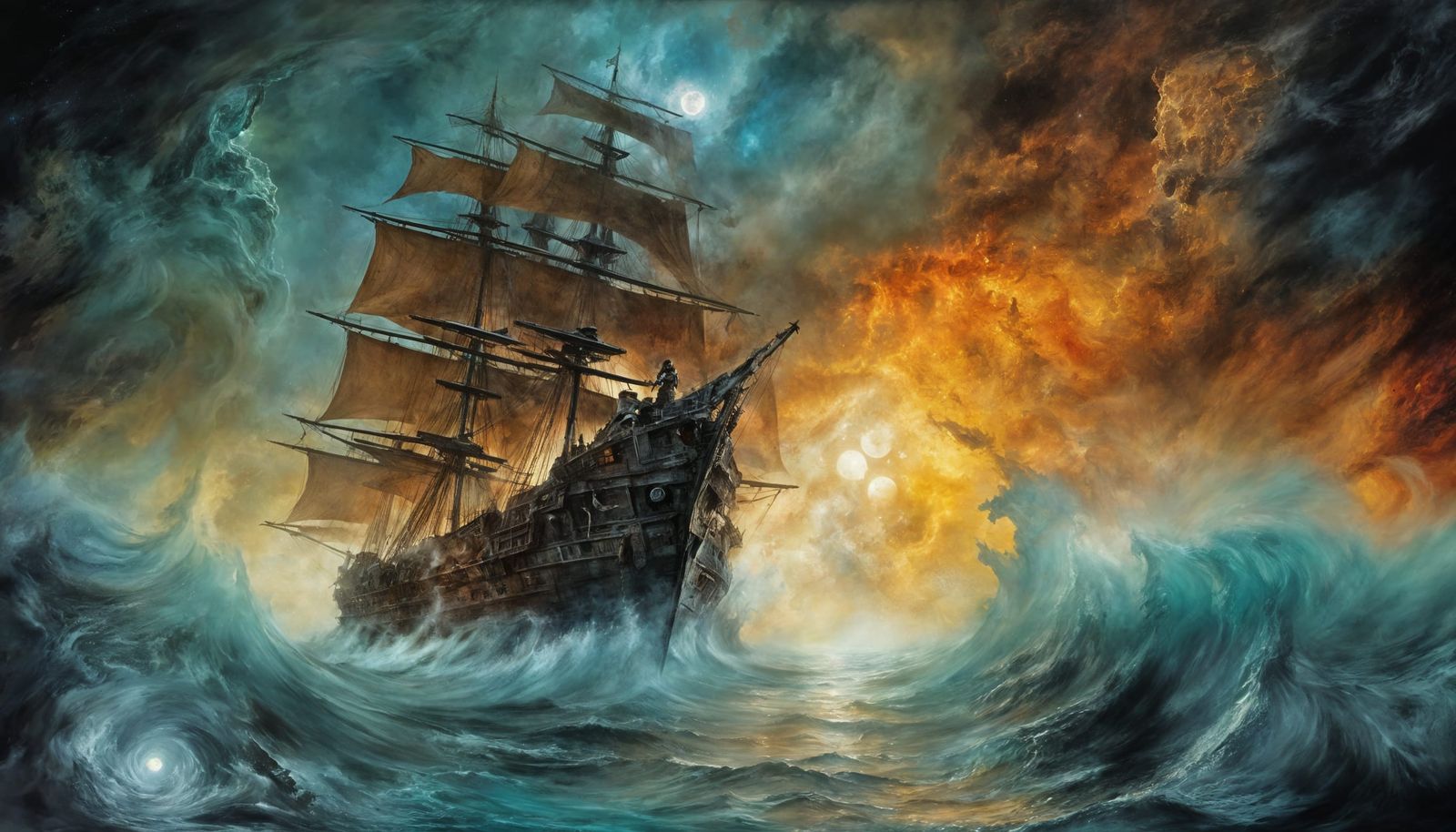 Ship in distress  by @Gothic Vampire Poetry