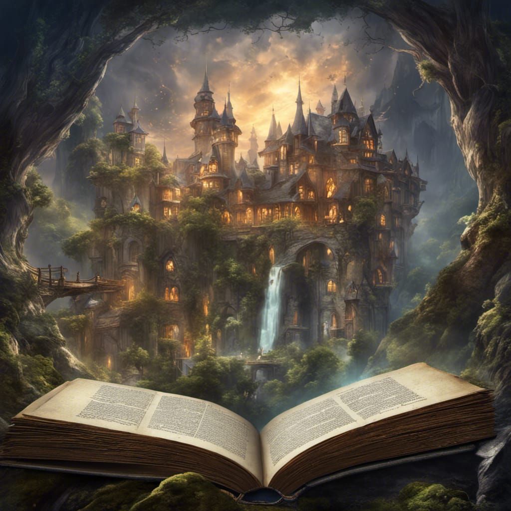  Fantasy world escapes from the pages of an old book fantasycore  by @Rebecca Pattinson