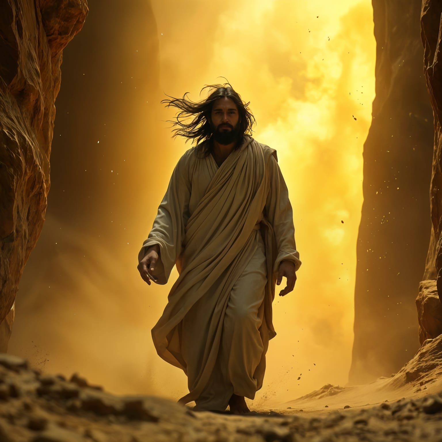 The First Easter: Jesus Leaves The Tomb  by @paulie