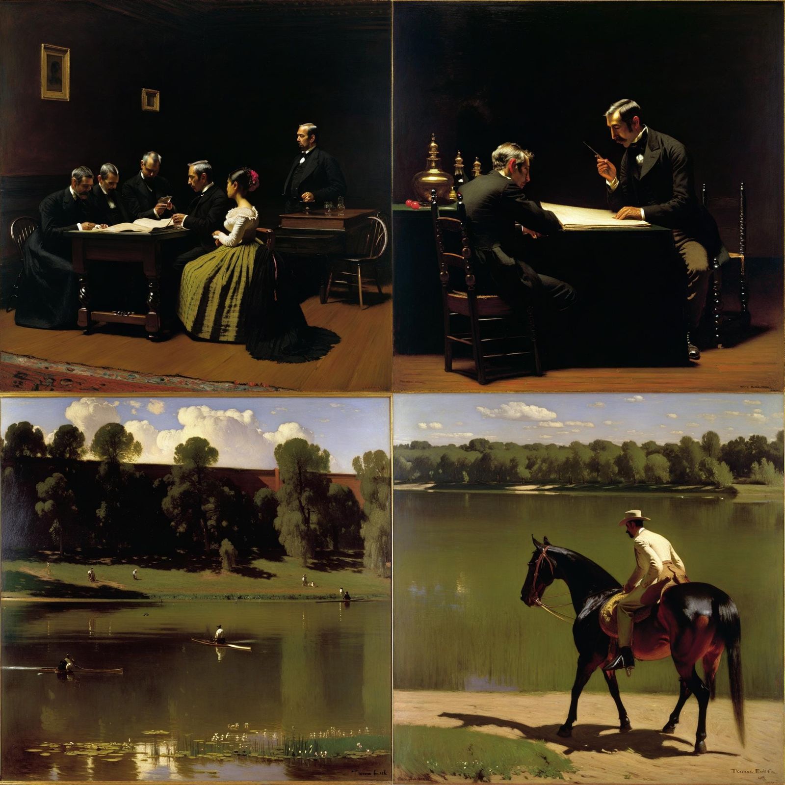Artist Studies 1352 : by Thomas Eakins