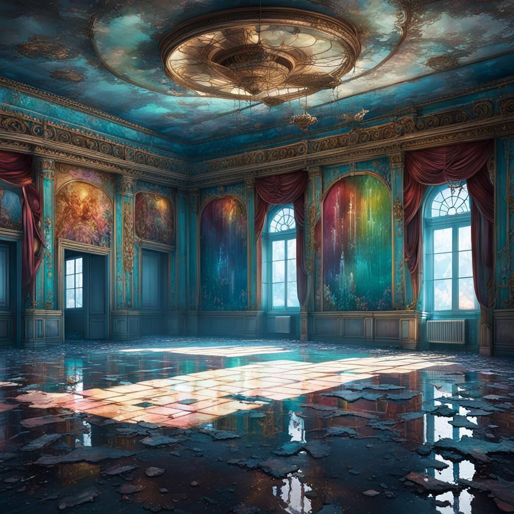 Lavish, long-abandoned wedding hall
  by @Dorian