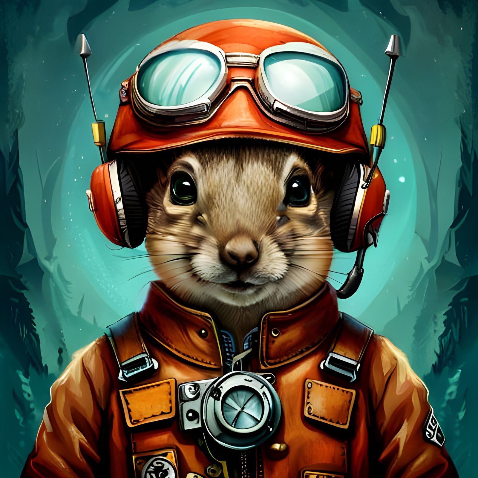 Harry the Squirrel, Pilot - AI Generated Artwork - NightCafe Creator