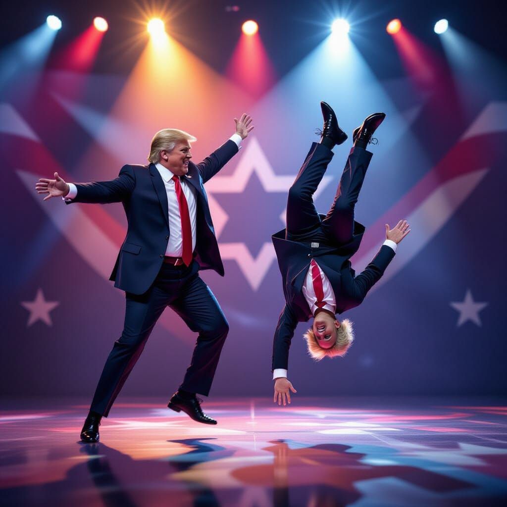 Trump and Netanyahu Perform Synchronized Backflip