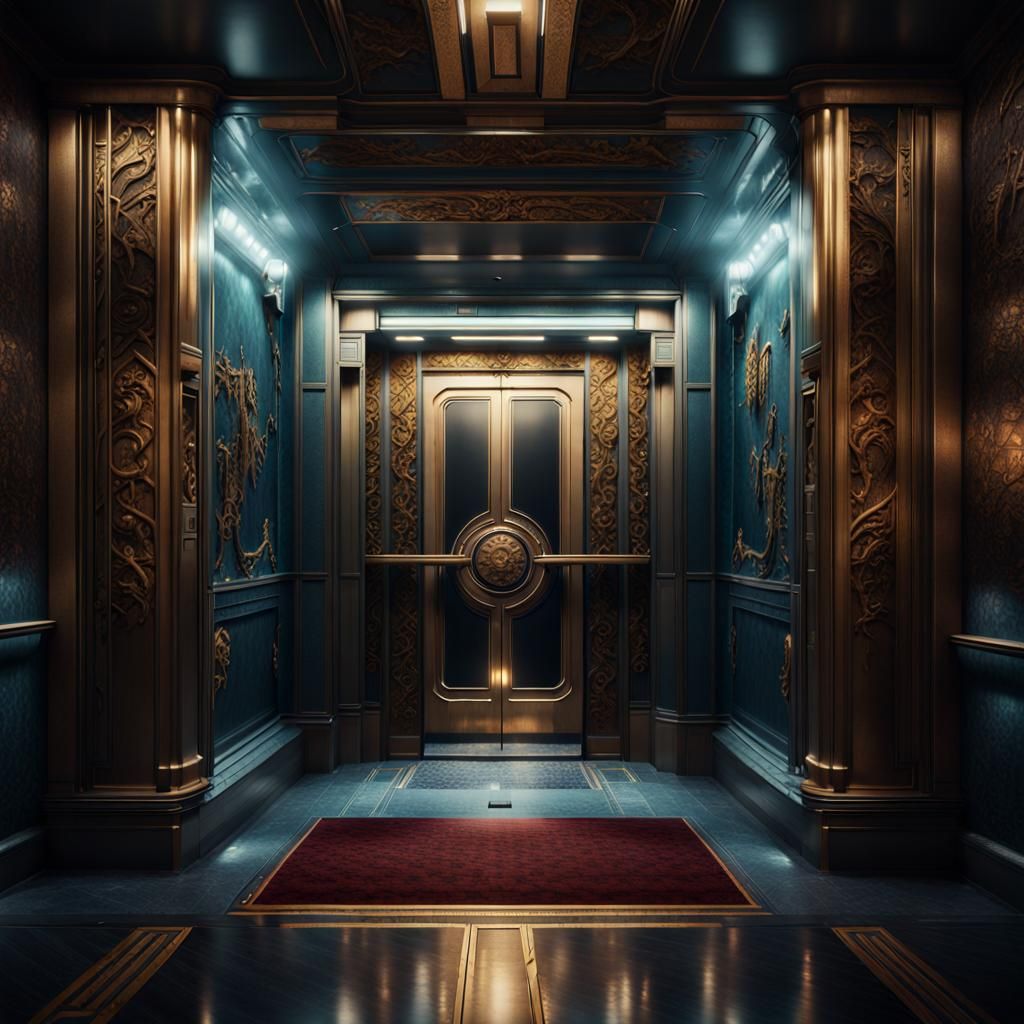 Inside a scary elevator